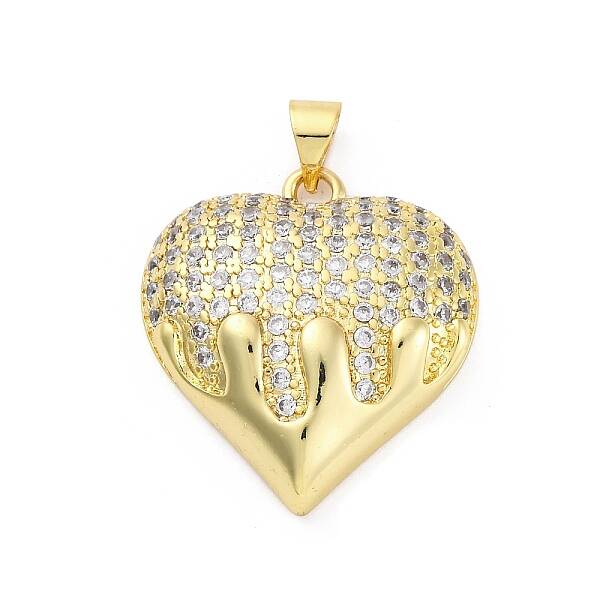 Brass Micro Pave Cubic Zirconia Pendants