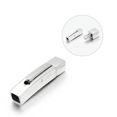 Tarnish Resistant Cuboid 304 Stainless Steel Bayonet Bracelet Clasps