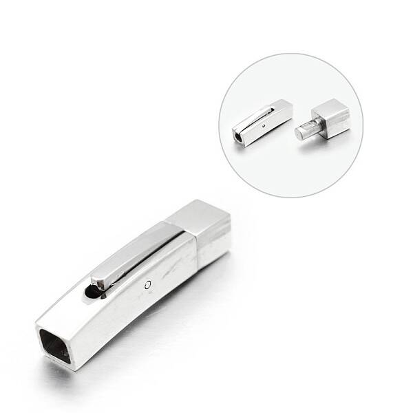 Tarnish Resistant Cuboid 304 Stainless Steel Bayonet Bracelet Clasps