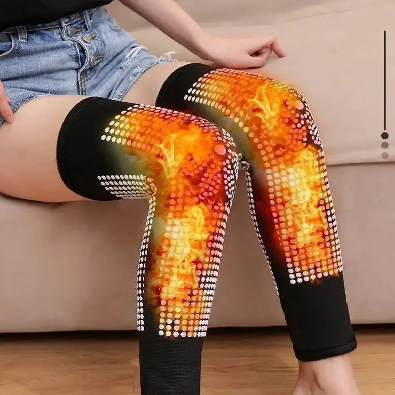 Double-sided Massage Points Knee Pads, 1 Pair Warm Knee Wrap, Knee Support for Elderly & Air-conditioned Rooms, Sports & Outd...