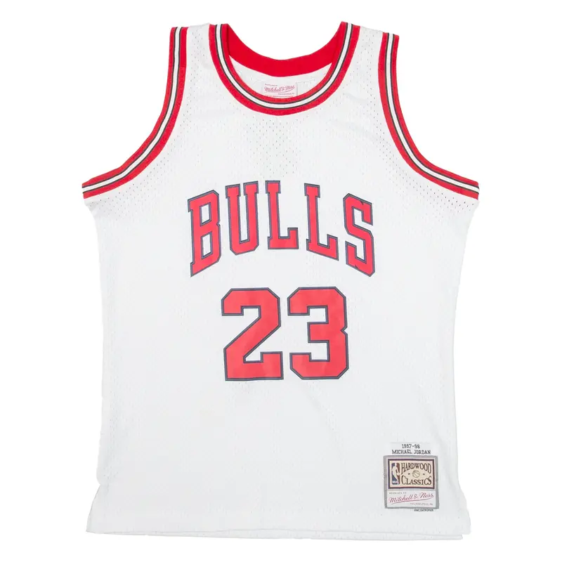 MITCHELL AND NESS Chicago Bulls Mens Jersey White Sleeveless USA M