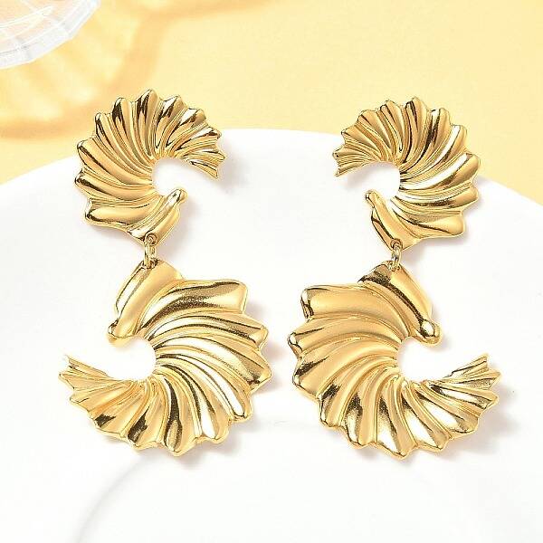 304 Stainless Steel Dangle Stud Earrings