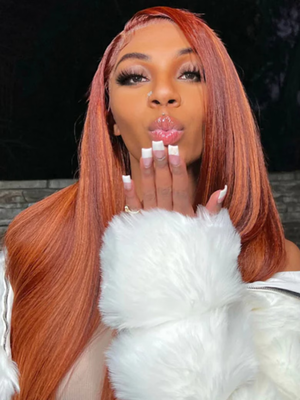 13x4 Ear To Ear Lace Frontal Ginger Brown Straight Wig Pre-Everything Wig 150% Density