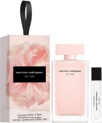 narciso rodriguez for her women's gift set pink with mini size