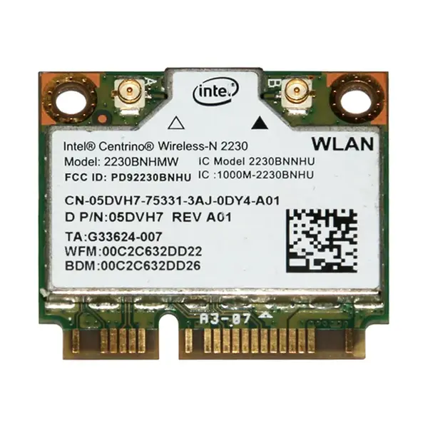 2230BN.HMWG Intel Centrino Wireless-N 2230 2.4GHz 300Mbps IEEE 802.11b/g/n Bluetooth 4.0 PCI Express Half Mini Wireless Netwo...