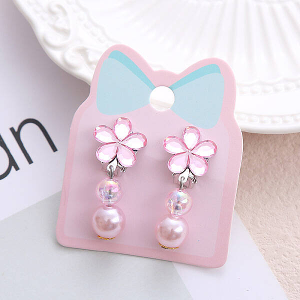 Alloy Plastic Clip-on Earrings for Kid