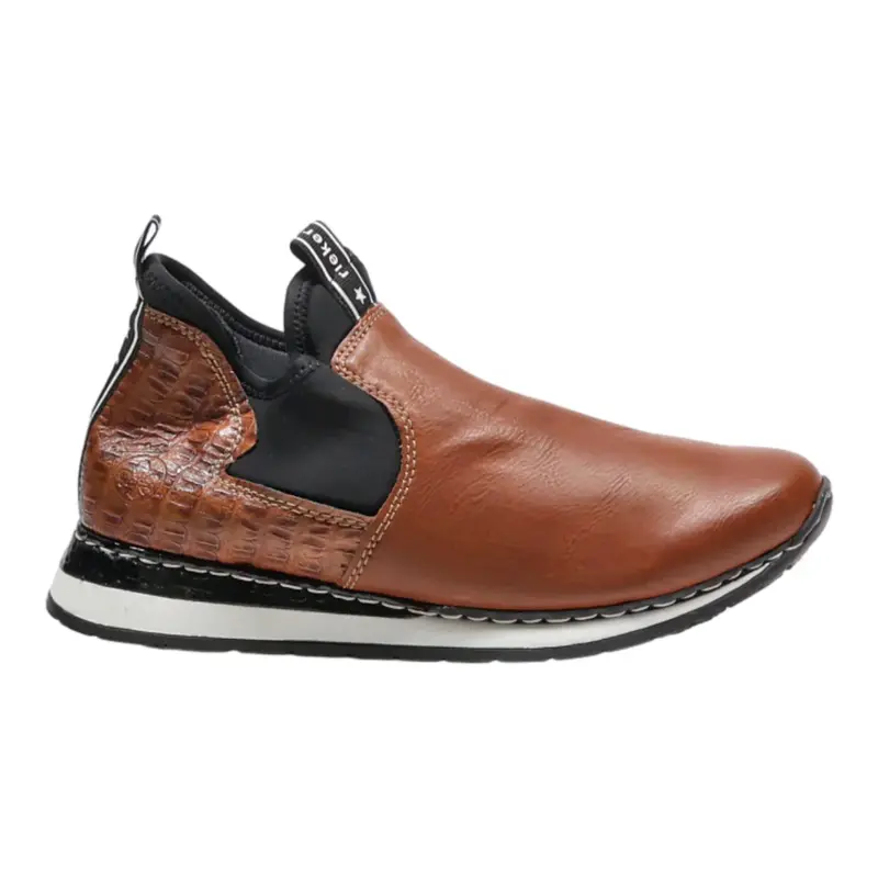 RIEKER Sneaker Trainers Brown Leather Womens UK 6.5