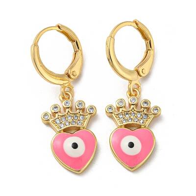 Real 18K Gold Plated Brass Dangle Leverback Earrings