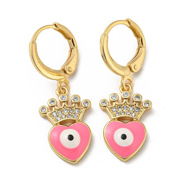 Real 18K Gold Plated Brass Dangle Leverback Earrings