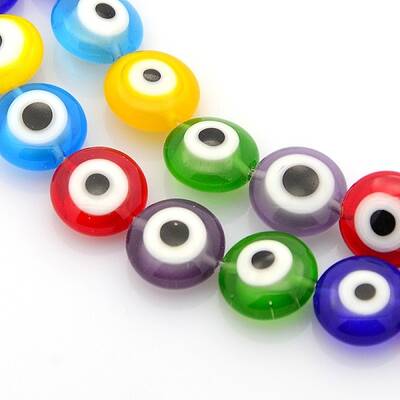 Handmade Evil Eye Lampwork Bead Strands