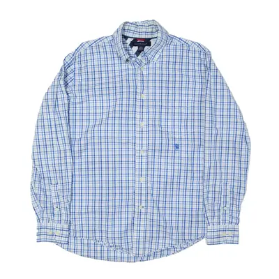 TOMMY HILFIGER Shirt Blue Check Long Sleeve Mens S