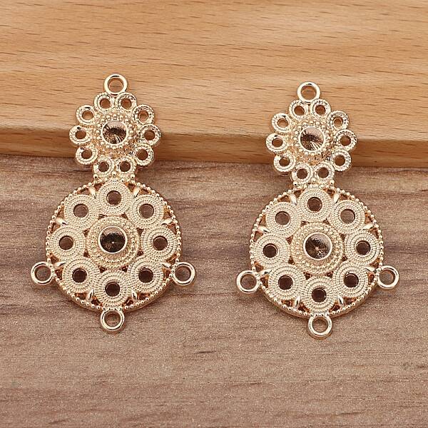 Alloy Chandelier Component Link Rhinestone Settings
