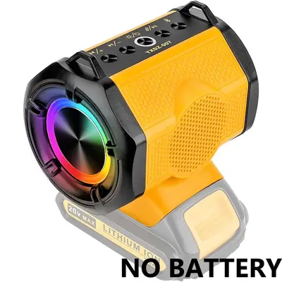 JYJZPB Cordless Portable Speaker Compatible for DeWalt 20V Battery Wireless Speaker, Portable Wireless Speaker fit for DeWalt...