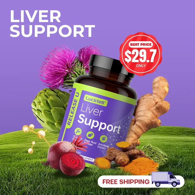 LUCKTELL Liver Support - Liver Detox,Repair & Regeneration, Healthcare, Dietary, Fitness, Turmeric Powder, Milk Thistle Powde...