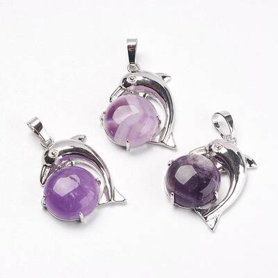 Natural Amethyst Pendants