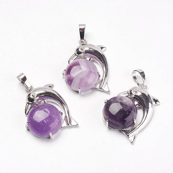 Natural Amethyst Pendants
