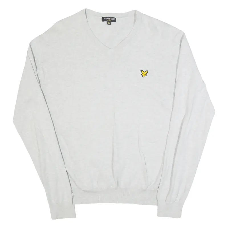 LYLE & SCOTT Mens Jumper Grey Tight Knit XL