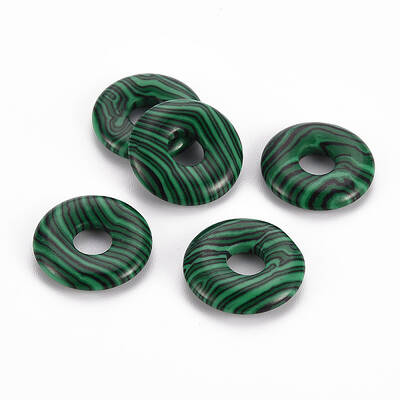 Synthetic Malachite Pendants