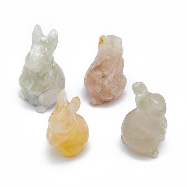 Natural Cherry Blossom Agate Sculpture Display Decorations