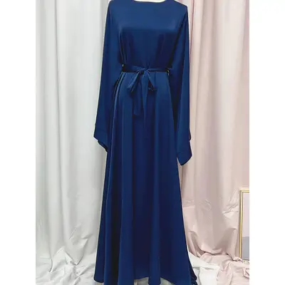 Dubai muslim solid abaya satin abaya with pocket Modesty Fit