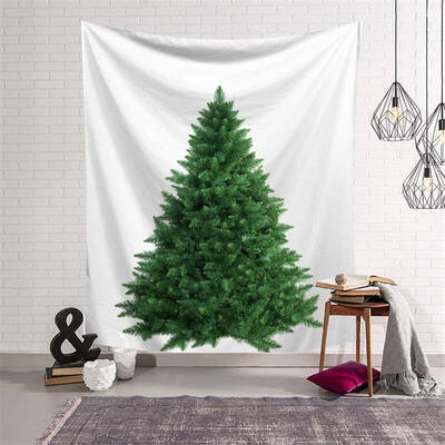 Green 3D Printed Christmas Tree Art Decor Wall Tapestry - Aperturee