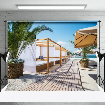 Summer Sunshine Seaside Massage Backdrop For Holiday - Aperturee