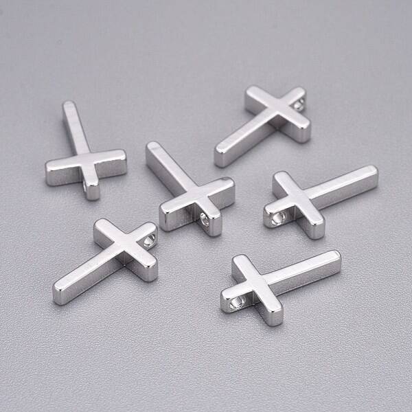 Brass Tiny Cross Charms