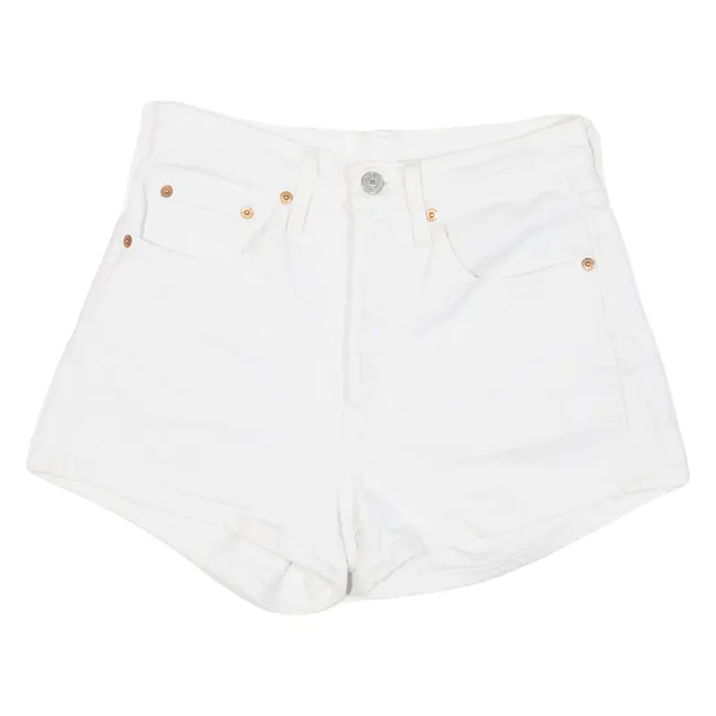 LEVI'S BIG E Womens Denim Shorts White XS W26
