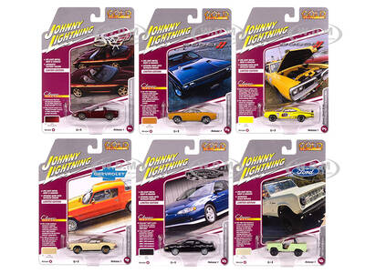 Classic Gold Collection 2025 Release 1 Set B of 6 Cars 1/64 Diecast Model Cars by Johnny Lightning