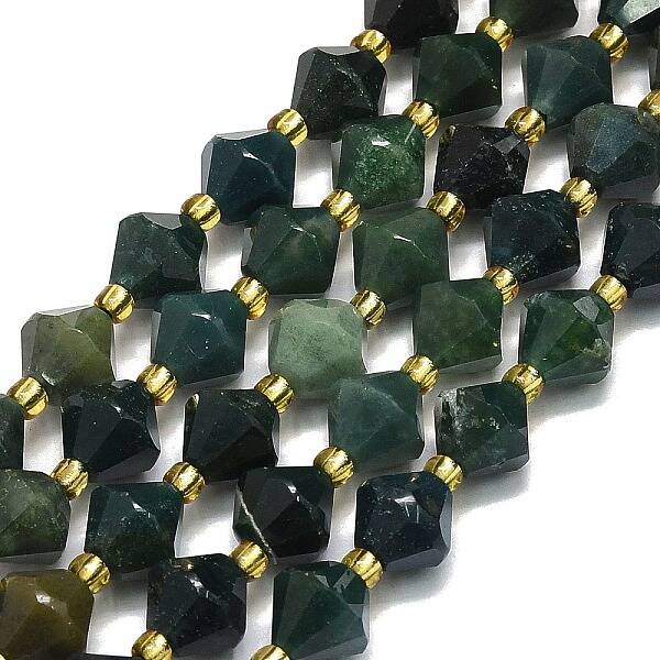 Natural Moss Agate Beads Strands