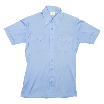 MCGREGOR Mens Plain Shirt Blue S