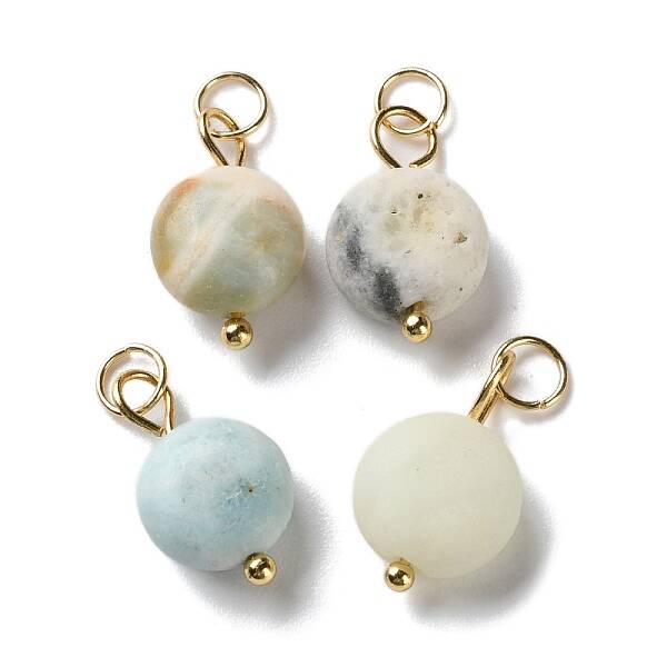 Natural Flower Amazonite Pendants