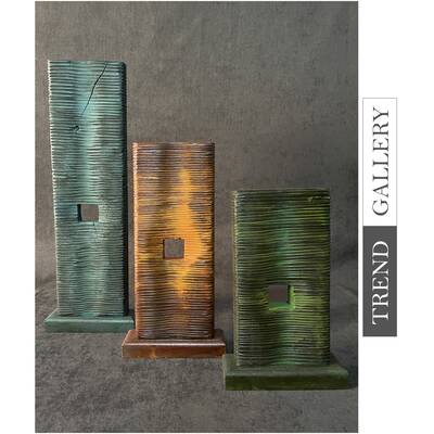 Abstract Set of Three Figurines Wood Sculpture Hand Carved Creative Art Original Home Decor | THREE TIMES