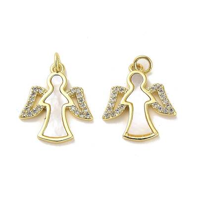 Brass Micro Pave Clear Cubic Zirconia Pendants