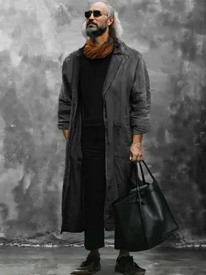 Casual Simple Lapel Outerwear, Black / L