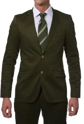 Green Slim Fit Suit - Slim Fit Suit Summer Men's Slim Fit Suits Olive Green Cotton Skinny Fitted Cheap Priced Business Suits ...