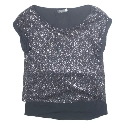 MINT VELVET Womens Blouse Black Sleeveless M