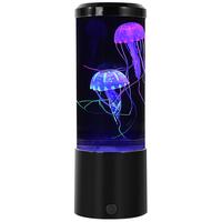 Portable Mini Round Jellyfish Lamp, 7 Color Changing Jellyfish Lava Lamp , Universal Desk Jellyfish Fish Tank Shaped Ambient ...