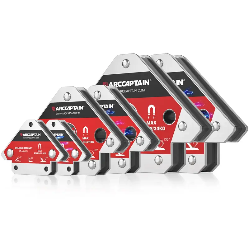 ARCCAPTAIN Welding Magnets 25LB & 55LB & 75LB Welding Magnet Set, Magnetic Welding Holder, Holding Power Welding Accessories ...