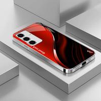 Suitable for [Galaxy S24 Fe] High-end simple silk electroplated metal glass mobile phone case, affordable, fully shockproof, ...