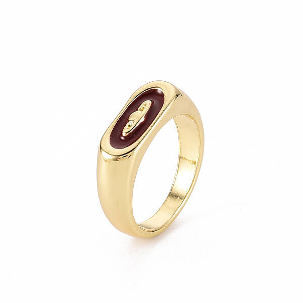 Alloy Enamel Wide Band Rings