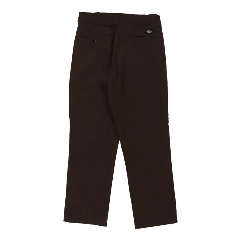 Dickies Trousers - 30W UK 12 Brown Cotton Blend