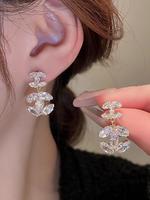 Rhinestone Decorated Earrings, Fashionable Jewelry for Women & Girls, Trendy All-match & Exquisite Jewelry for Birthday Gift,...