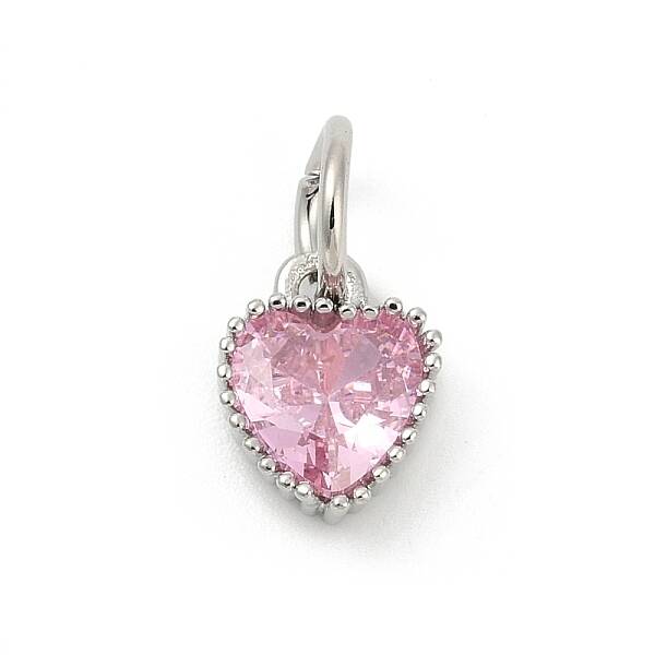 Brass Micro Pave Cubic Zirconia Pendants