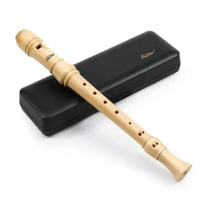 Eastar Soprano Recorder Instrument for Kids Adults Beginners, German fingering C Key Maple Wooden Recorder, 3 Piece Recorder ...