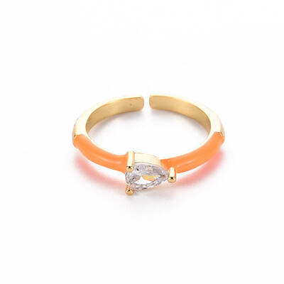Brass Enamel Cuff Rings