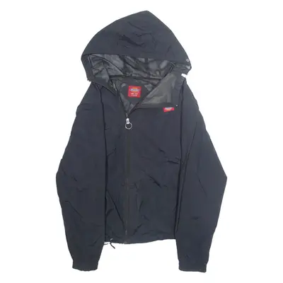 DICKIES Mens Rain Jacket Black Hooded XL