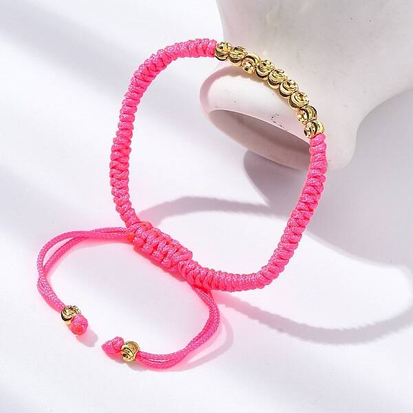Polyester Cord Braided Bead Bracelets for Women