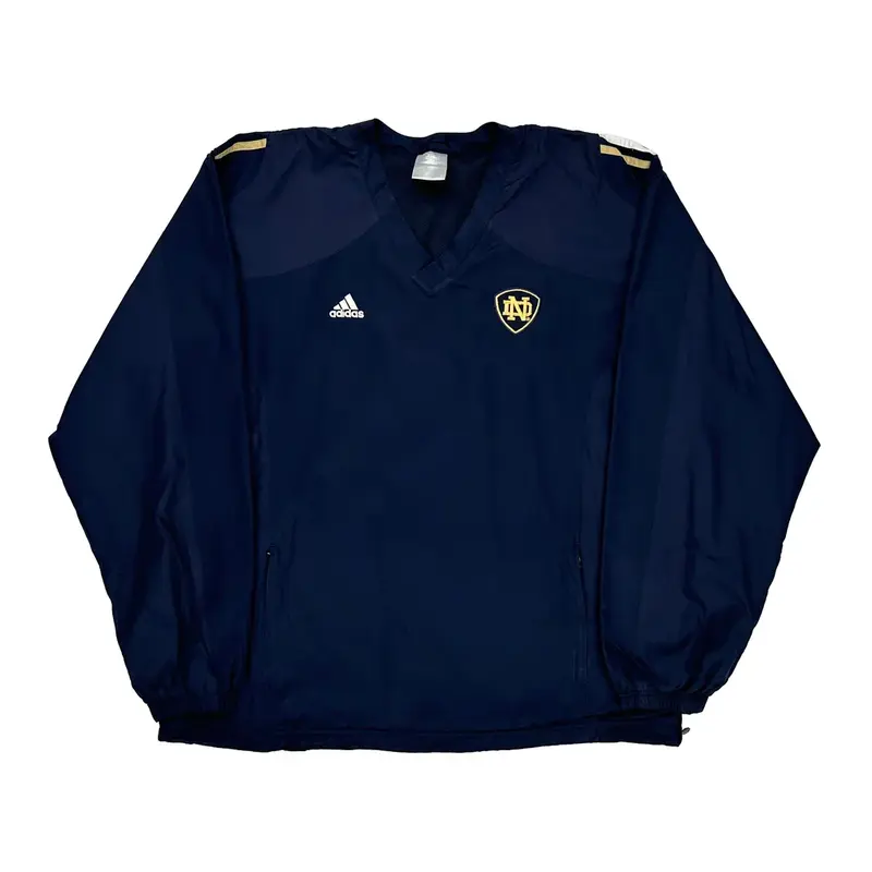 Notre Dame Adidas College Windbreaker - XL Navy Polyester