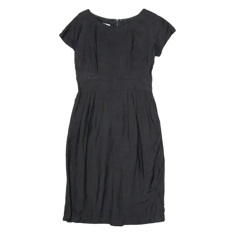 LESLIE FAY Womens Pencil Dress Black Short Sleeve Knee Length M